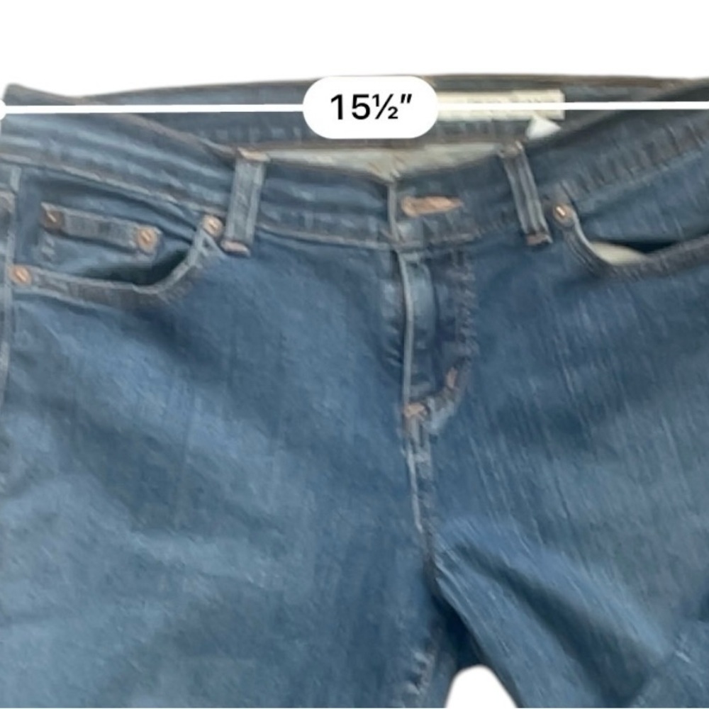 DKNY Ludlow denim blue jeans petites 12R 5 pocket design zipper button stretchy - Picture 13 of 16